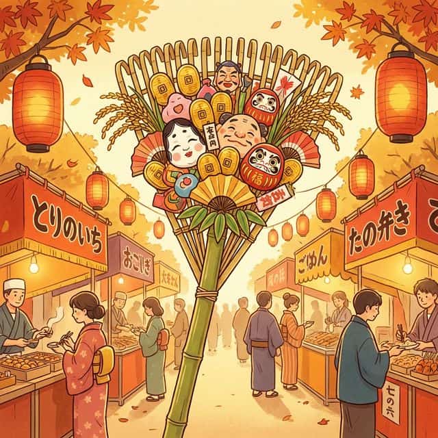 酉の市と熊手｜商売繁盛を願う11月の風物詩