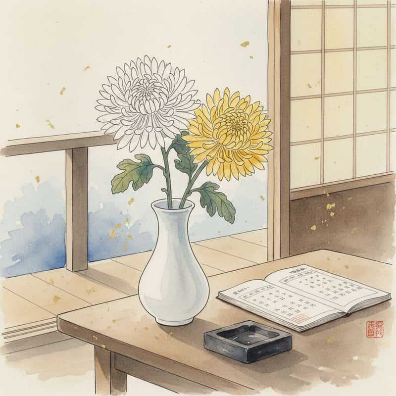 【夢占い】菊の夢の意味｜不老長寿・高貴・供養の両義を暦で読み解く吉夢ガイド