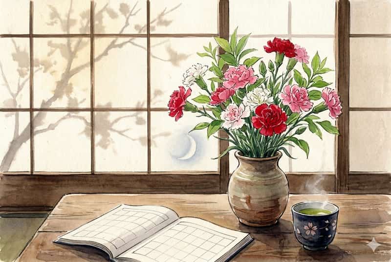 母の日2026|5月10日(日)友引×下弦×甲申の「花贈り」暦ガイド ─ 前後の吉日と当日の時間帯
