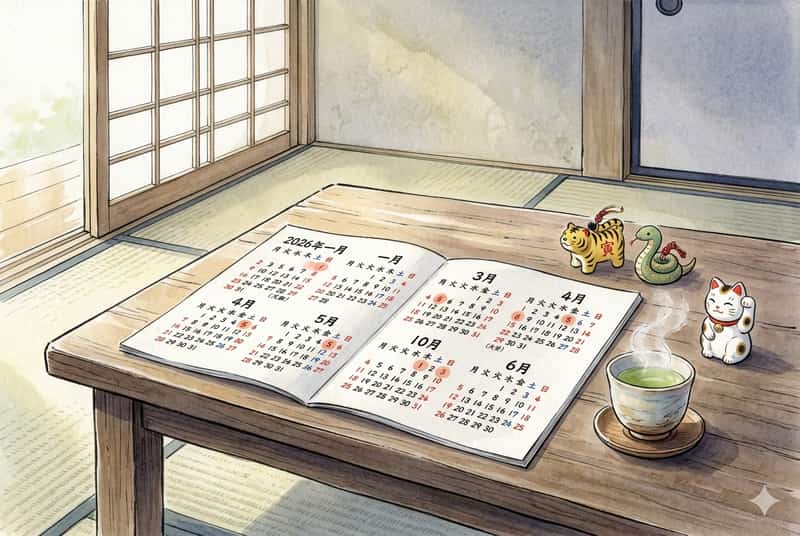 2026年 最強開運日ハブ — 天赦日・一粒万倍日・寅の日・己巳の日の全てを1ページで