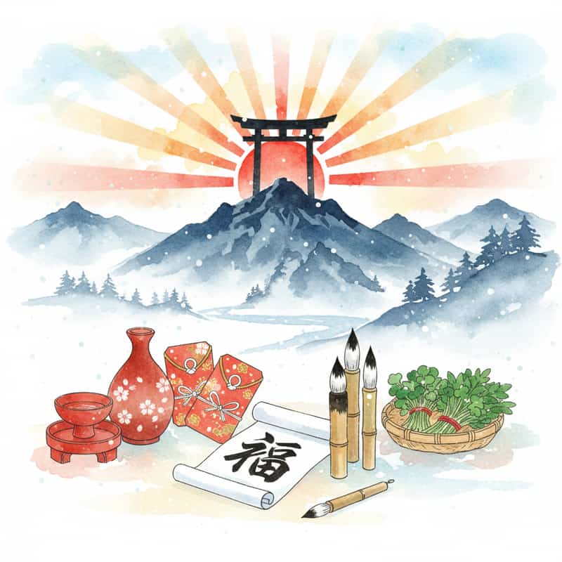 正月行事カレンダー2027|元日から鏡開きまでの過ごし方