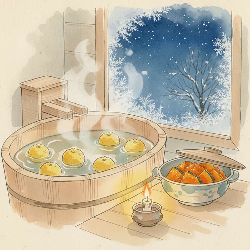 冬至2026|かぼちゃとゆず湯の由来・開運の過ごし方ガイド