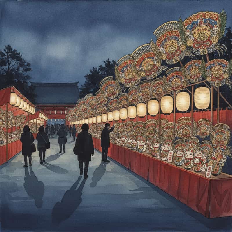 酉の市 2026はいつ?一の酉11/7・二の酉11/19 ─「三の酉なし」の年の熊手と縁起ガイド