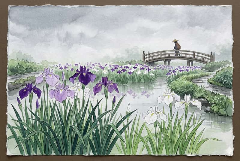 花菖蒲と暦2026 ─ 6月11日入梅×大安に咲き揃う江戸の華、堀切から明治神宮御苑まで