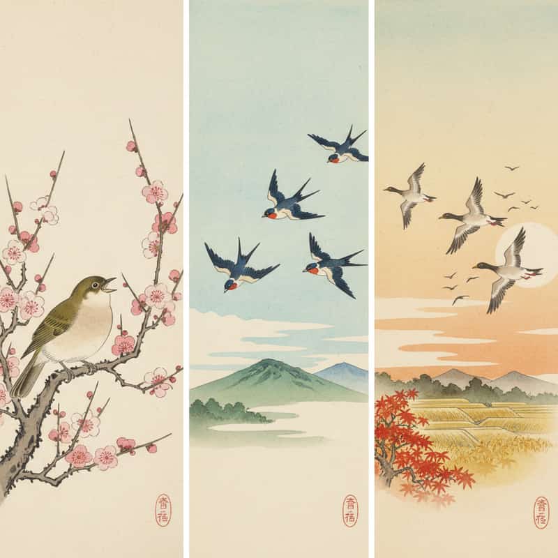 鳥と暦 ─ 渡り鳥・初鳴きが告げる季節の便り