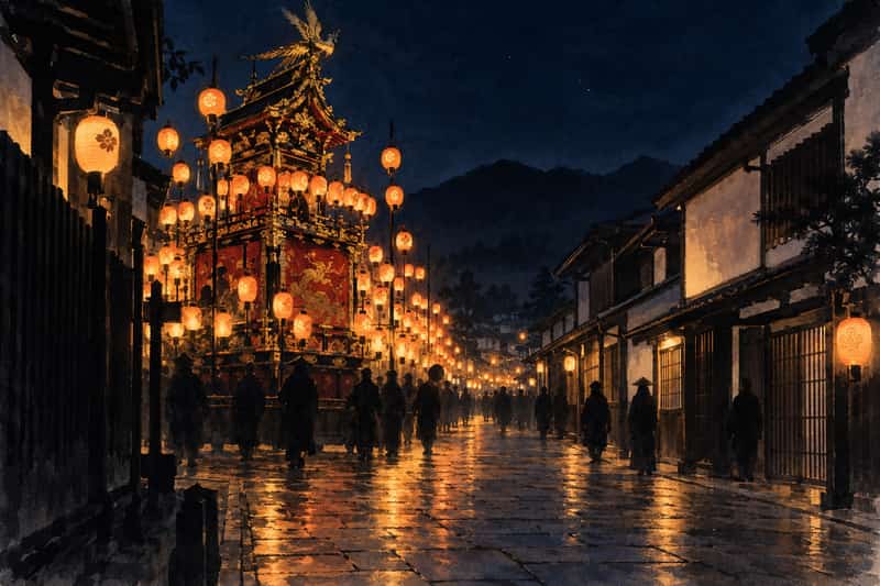 秋の高山祭（八幡祭）2026年10月9日・10日｜寒露直後・新月直前の闇に灯る11台の屋台とからくり奉納を暦で読む