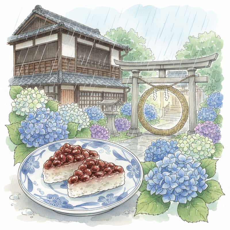 水無月と京菓子─夏越の祓に食べる三角の和菓子と暦
