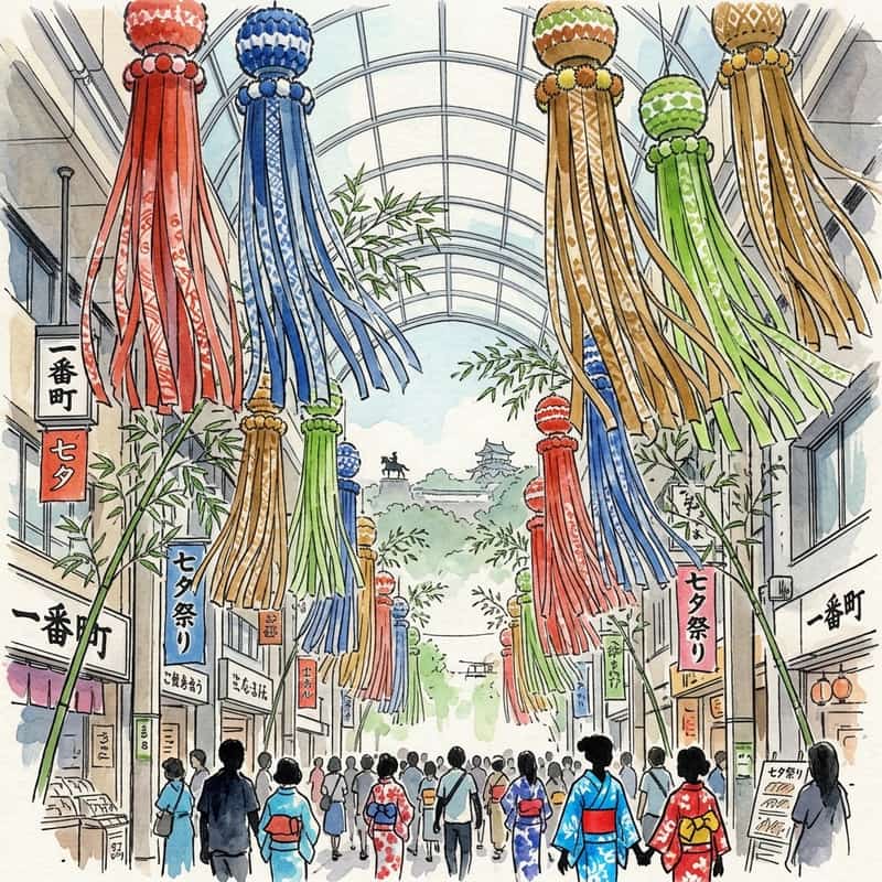 仙台七夕まつり2026年8月6-8日 ─ 大安大明日に始まる伊達政宗ゆかり東北最大の月遅れ七夕