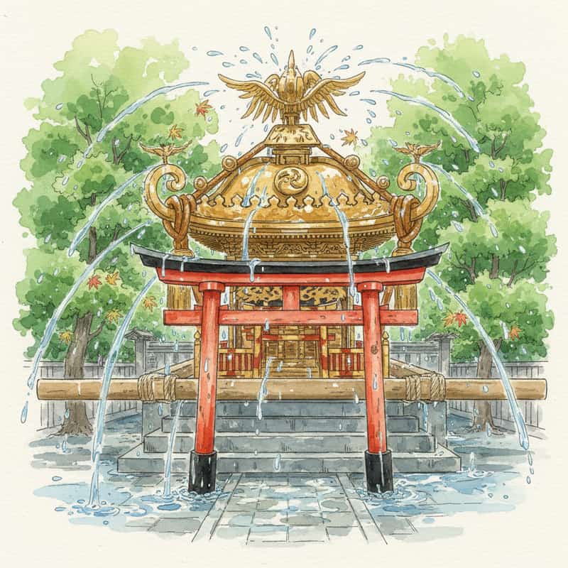 富岡八幡宮 例祭「水掛祭」2026年8月 ─ 深川「江戸三大祭」を新月とお盆で読む
