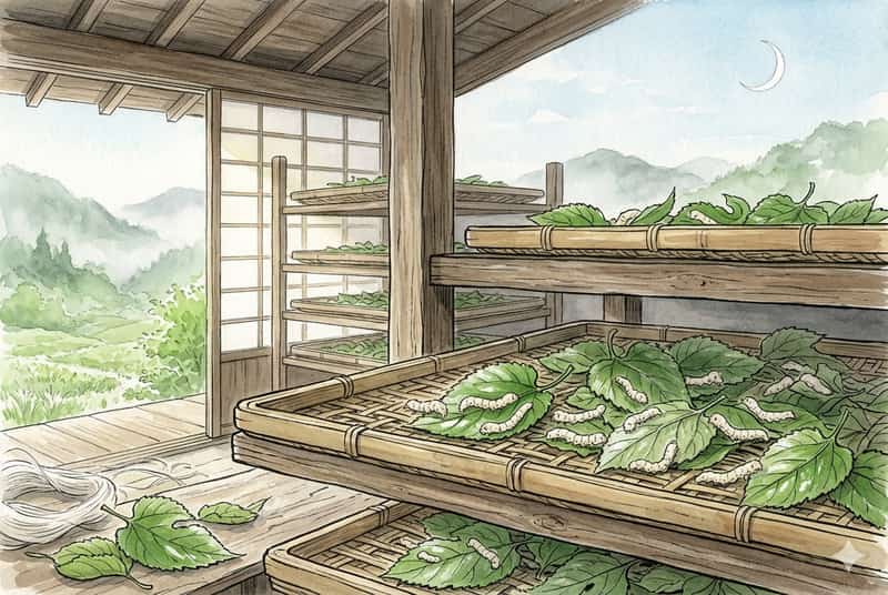 七十二候 蚕起食桑 2026 ─ 5月21〜25日、小満初候 大明日3連続と「絹のはじまり」が告げる蚕室の暦