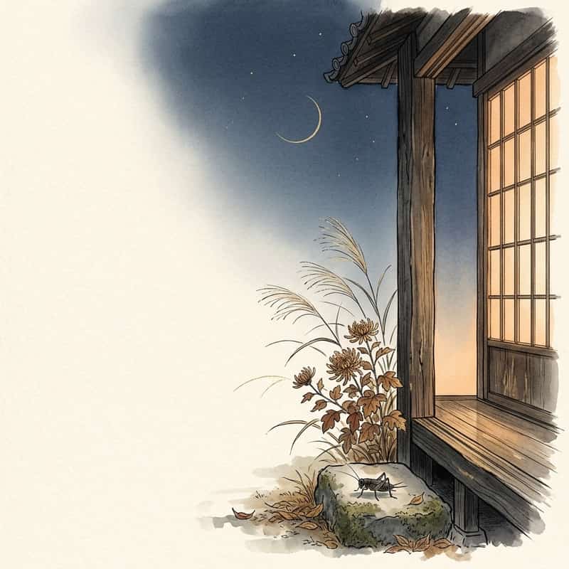 七十二候 蟋蟀在戸 2026 ─ 10月18日〜22日、寒露末候 きりぎりすが戸口で鳴きおさめる5日