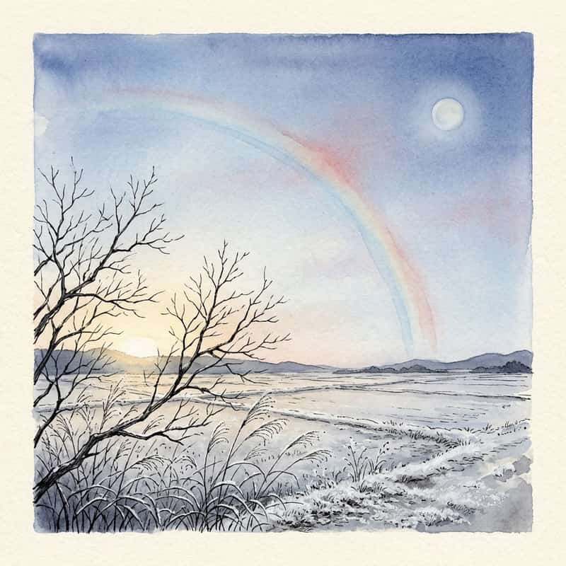七十二候 虹蔵不見 2026 ─ 11月22日〜11月26日、小雪初候 虹が空に隠れ冬の入り口へ向かう5日
