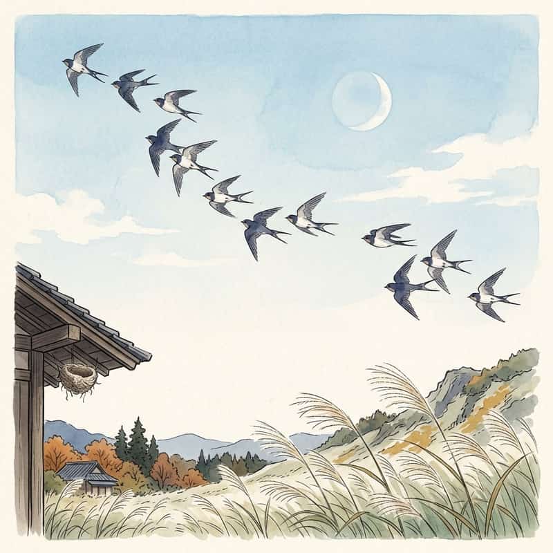 七十二候 玄鳥去 2026 ─ 9月17日〜22日、白露末候 燕が南へ帰り秋彼岸を迎える6日