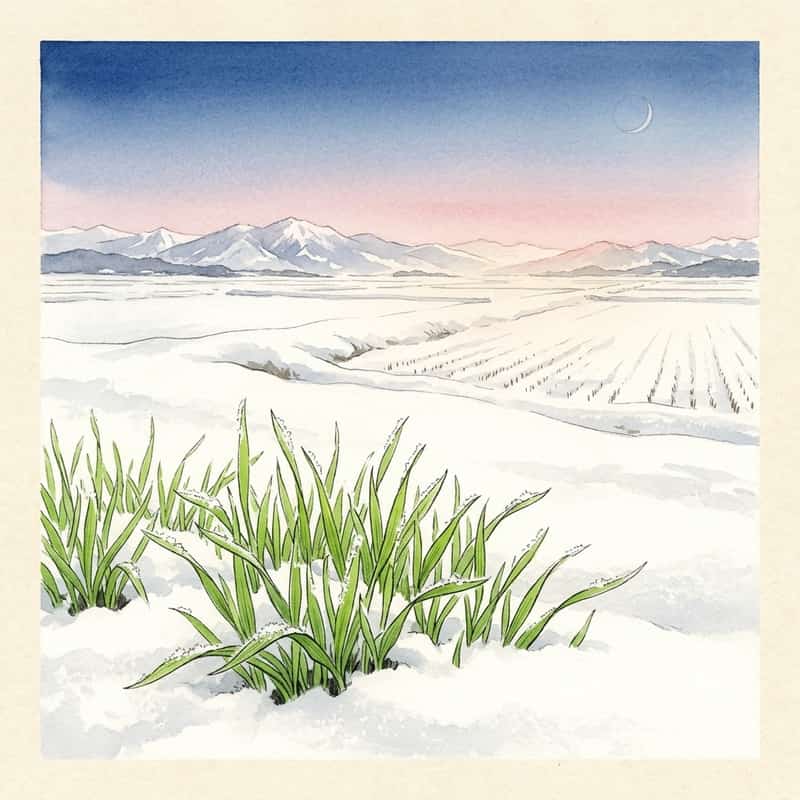 七十二候 雪下出麦 2026 ─ 1月1日〜4日、冬至末候 雪の下で麦が芽吹き年をまたぐ4日