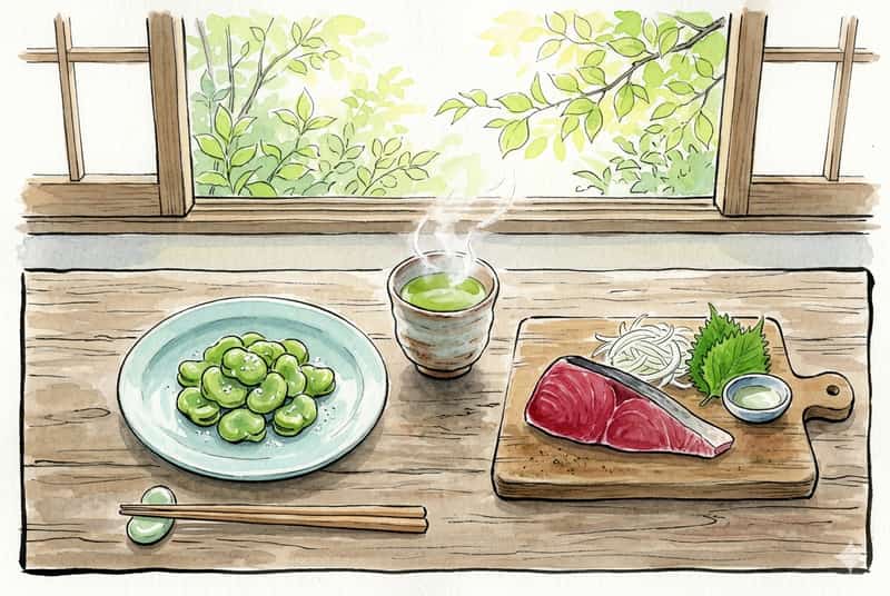 立夏の旬レシピ2026 ─ そら豆と新茶で迎える暦の夏、五月の食卓七皿