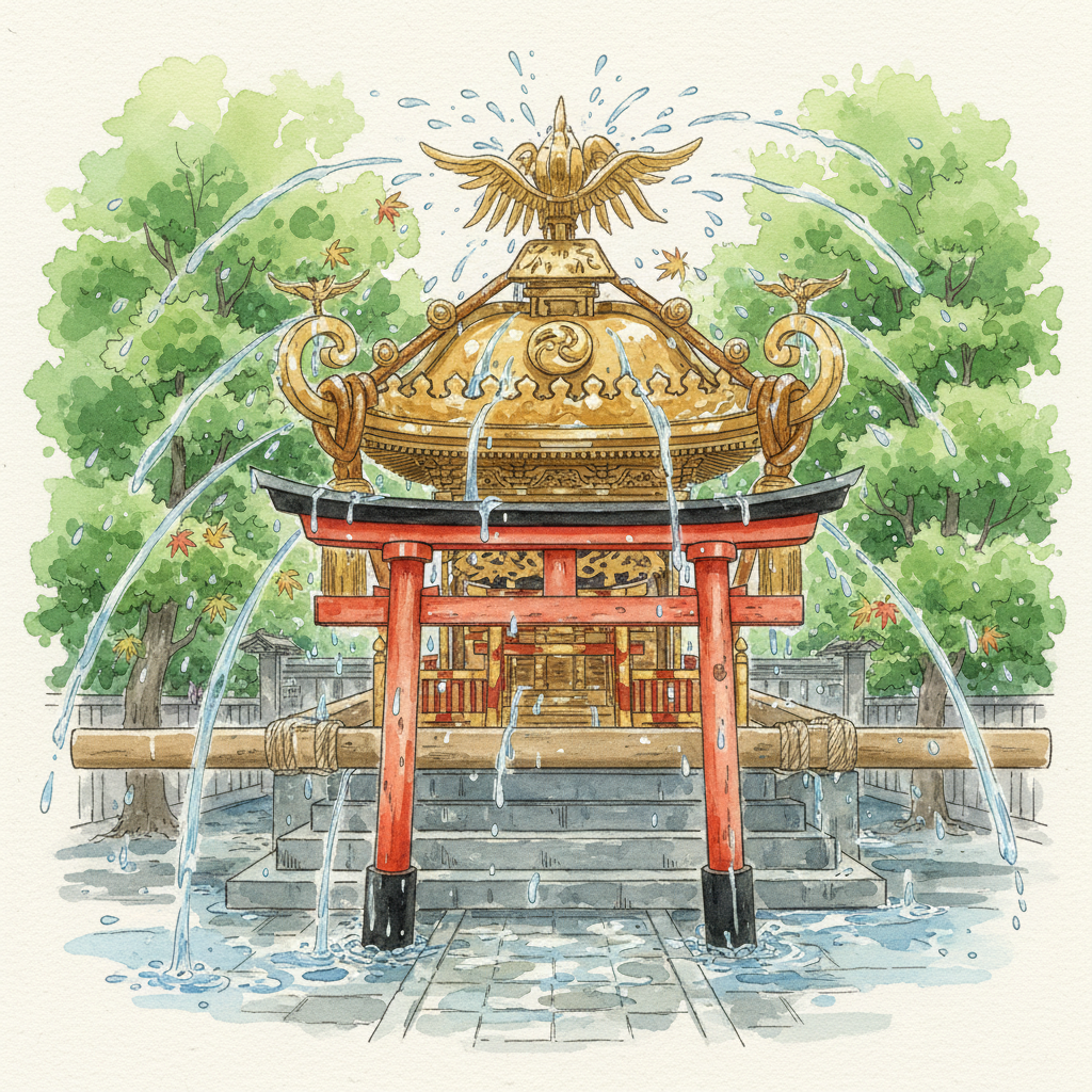 富岡八幡宮 例祭「水掛祭」2026年8月 ─ 深川「江戸三大祭」を新月とお盆で読む